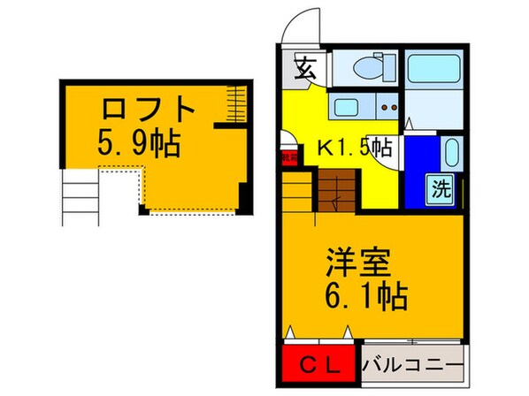 ciel　bleuの物件間取画像